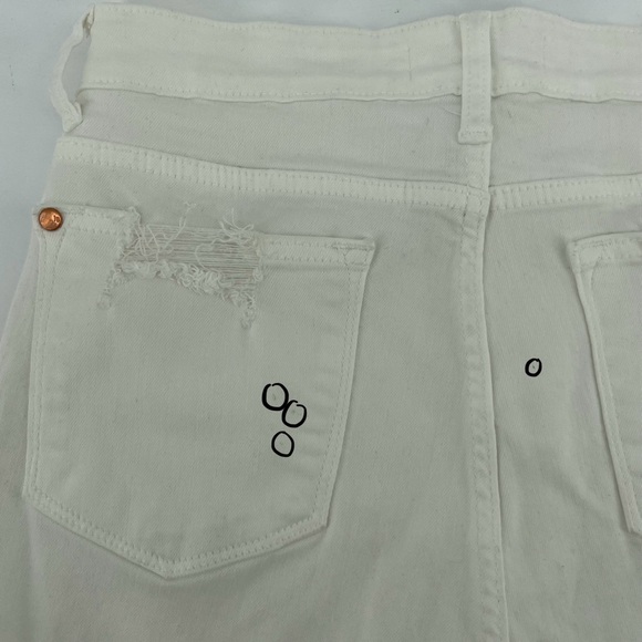 Judy Blue Denim Shorts White Distressed M - Picture 5 of 7